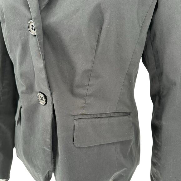 Vintage Y2K Liz Claiborne Black Lined Button Front Blazer Size Petite 12 - Picture 6 of 12